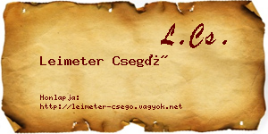 Leimeter Csegő névjegykártya